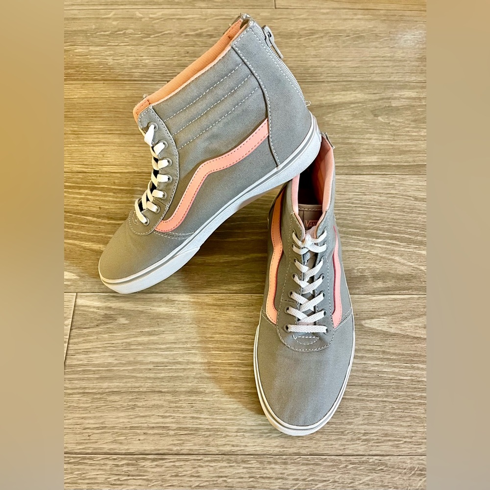 Vans Hi-Top Old Skool Gray & Pink Shoes